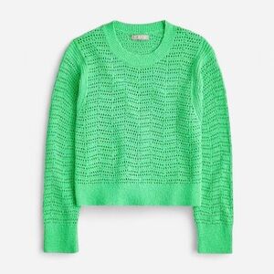 J.Crew “Pointelle” Lightweight Minty Green Crewneck Sweater